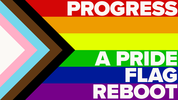 Progress Pride flag design.