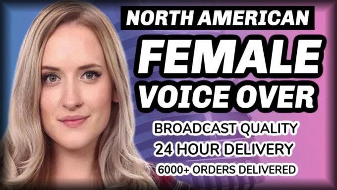 Deliver a high-quality North American Female Voice Over