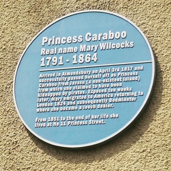 plaque commémorative de princesse Caraboo