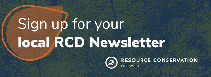 Graphic reading: Sign up for your local RCD Newsletter