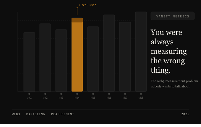 The Measurement Problem in Web3 Marketing — Why Teams Keep Optimizing for Noise