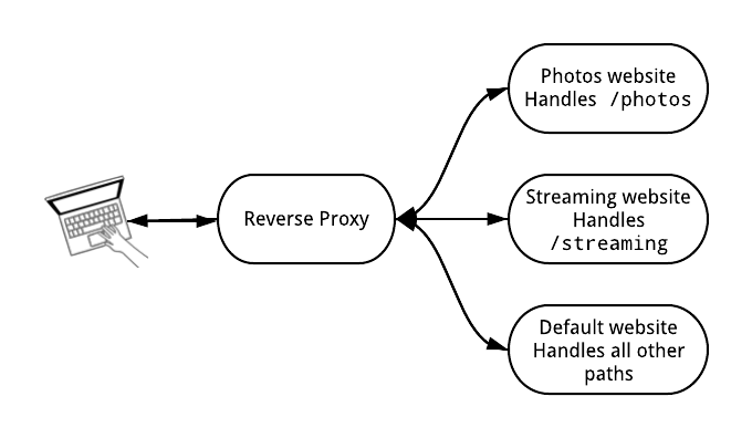 Reverse proxy architecture diagram