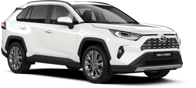 A white and black Toyota Rav4