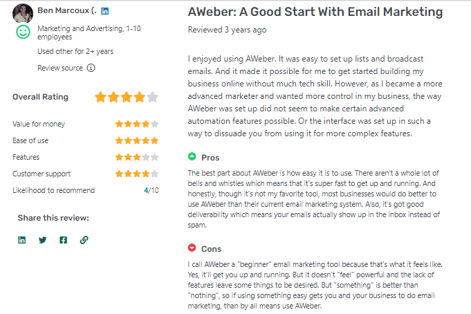 aweber customer review-1