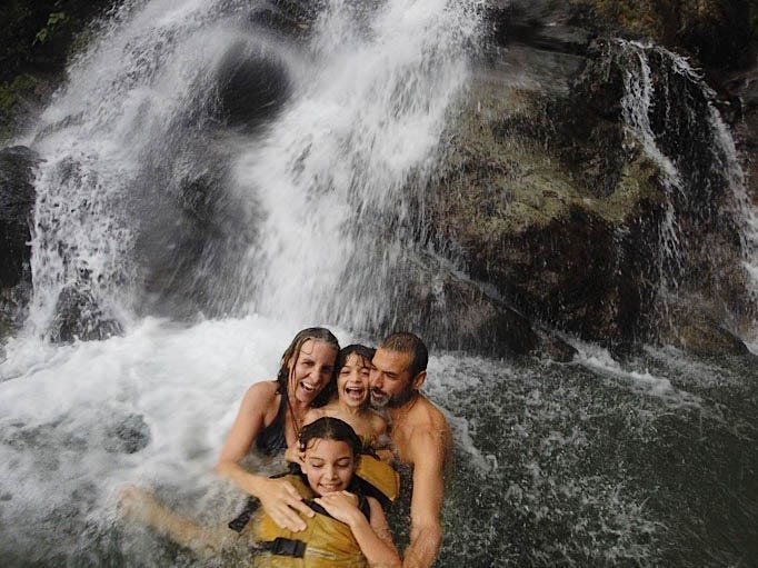 The Sueiro family in Costa Rica.