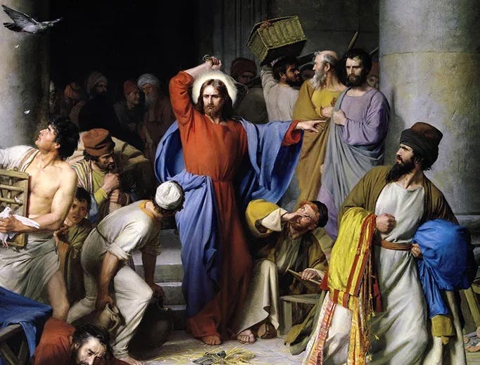 Photo of the painting Carl Bloch (1834–1890), “The Cleansing of the Temple” (photo: Public Domain)