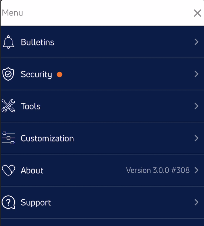 jaxx wallet app menu