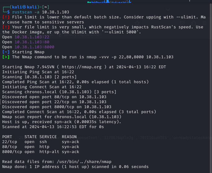 Vulnhub | Chronos Writeup
