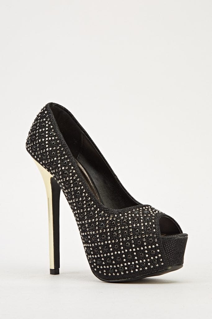 Everything 5 Pounds: Worth The Hype? | Studded Peep Toe High Heels #shoes #heels #highheels #6inchheels #peeptoe