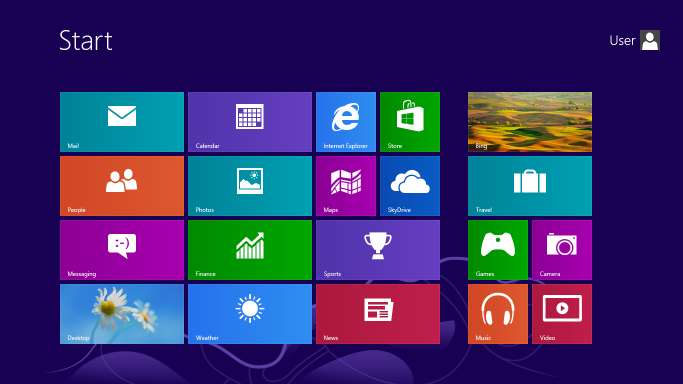 Screenshot of windows 7 start screen