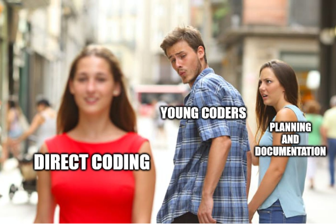 Code First, Think Later Meme