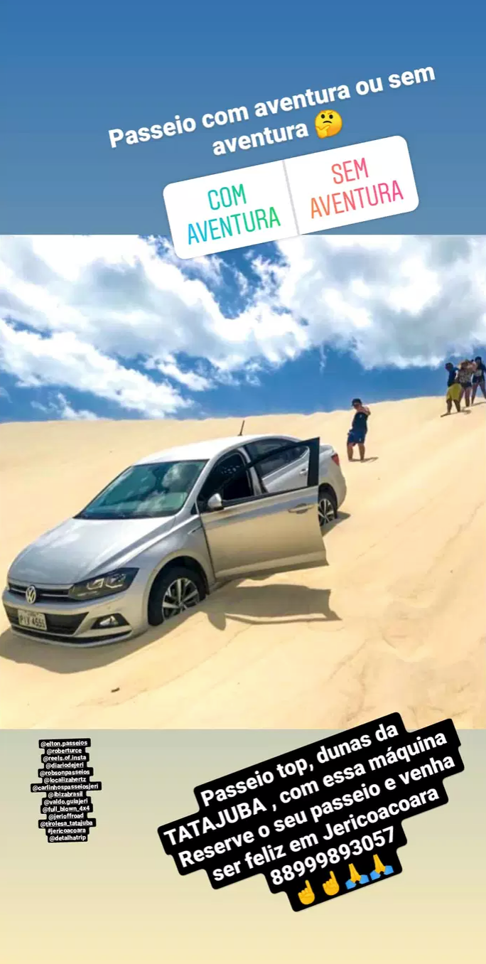Carro atolado nas dunas