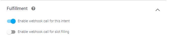 Enable webhooks For DialogFlow
