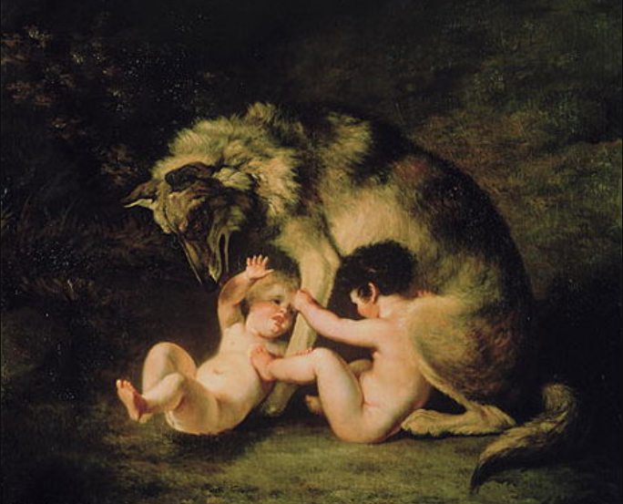 Romulus, Remus, and their Nursemaid (1805) by Jacques-Laurent Agasse