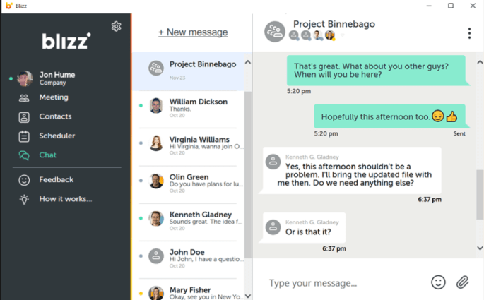 Blizz enterprise messaging example