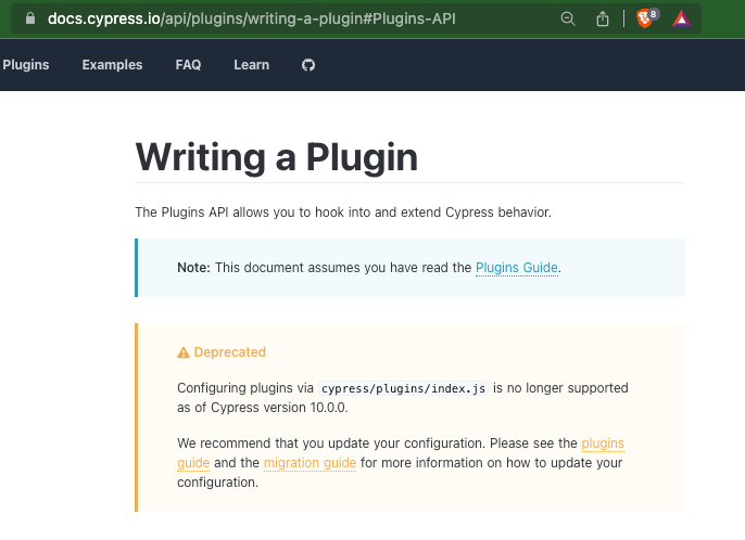 cypress plugins-API