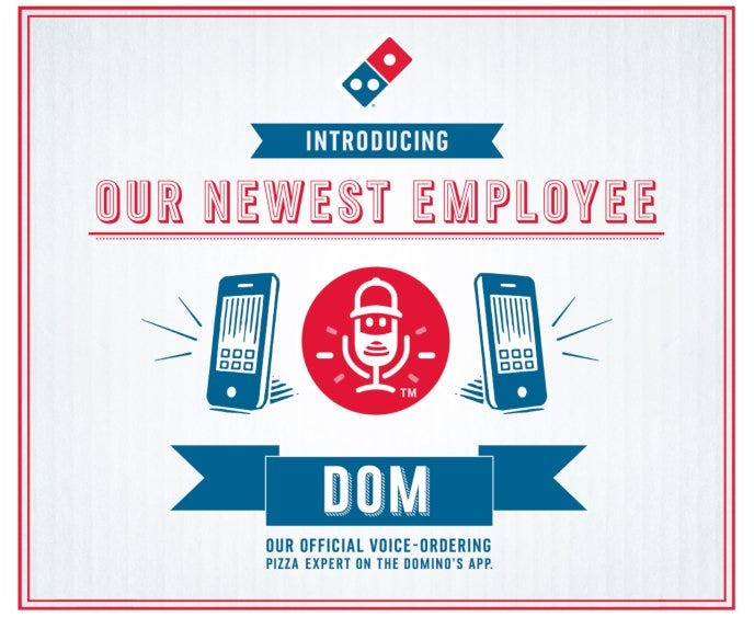 Domino's Voice Ordering Graphic - Voice Search - Digital Marketing in 2020