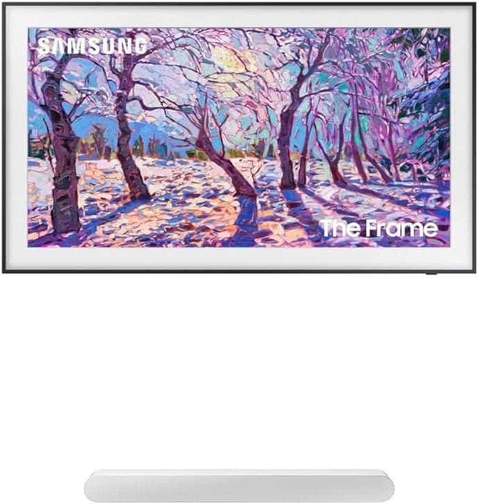 SAMSUNG 55-Inch Class QLED 4K LS03D The Frame Series Quantum HDR Smart TV w/ Dolby Atmos, Art Mode, Anti-Reflection, Customizable Frame, Slim Fit Wall Mount with Alexa Built-In (QN55LS03D, 2024 Model)