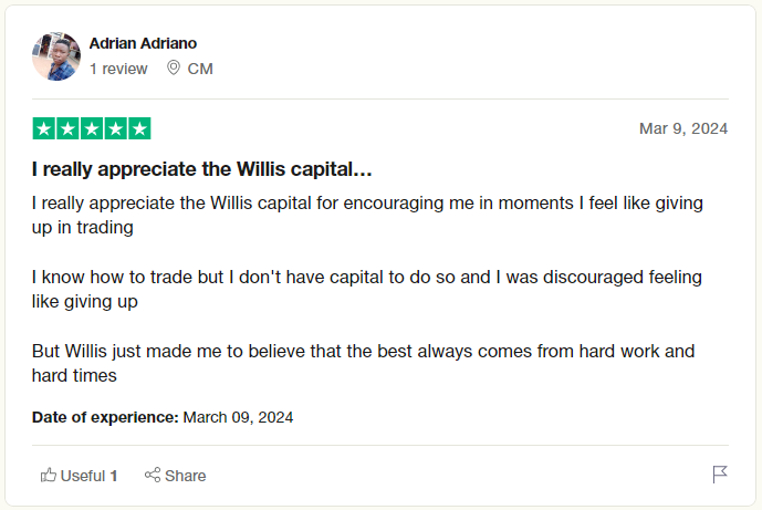 Adriano’s testimony on Willis Capital