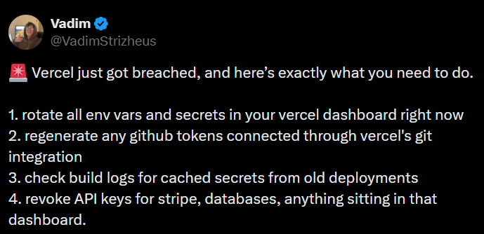 URGENT: Vercel Just Got Breached— Your API Keys Might Be Exposed Right Now