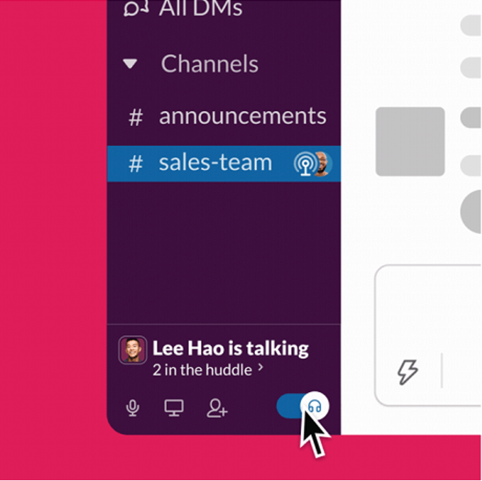 How to leave a Slack Huddle