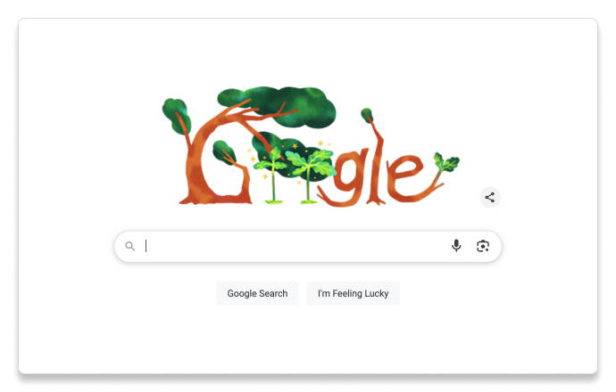Screenshot of Google search engine from 2025.