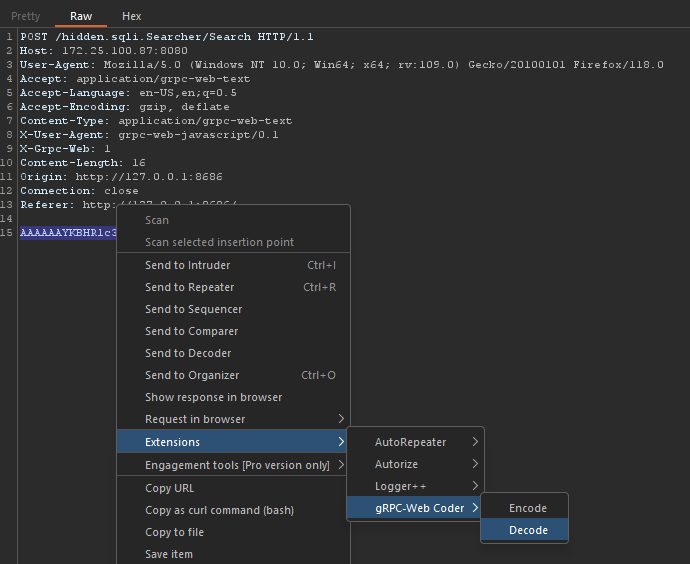 gRPC Scan Decoding Process