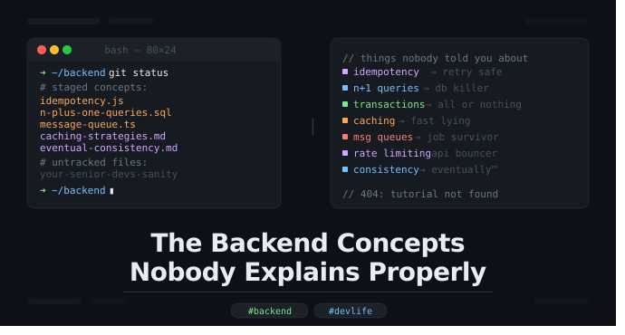 The Backend Concepts Nobody Explains Properly