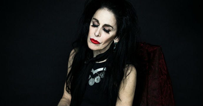 Photo of Diamanda Galas seated