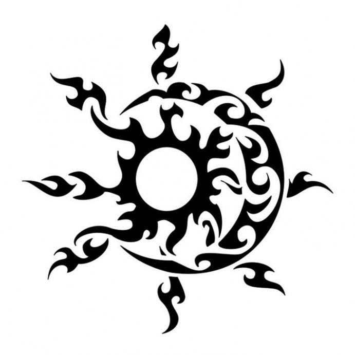 Tribal Sun And Moon Tattoo Designs | Tattoobite.com | Tats ... - moon and sun tribal tattoobr /
