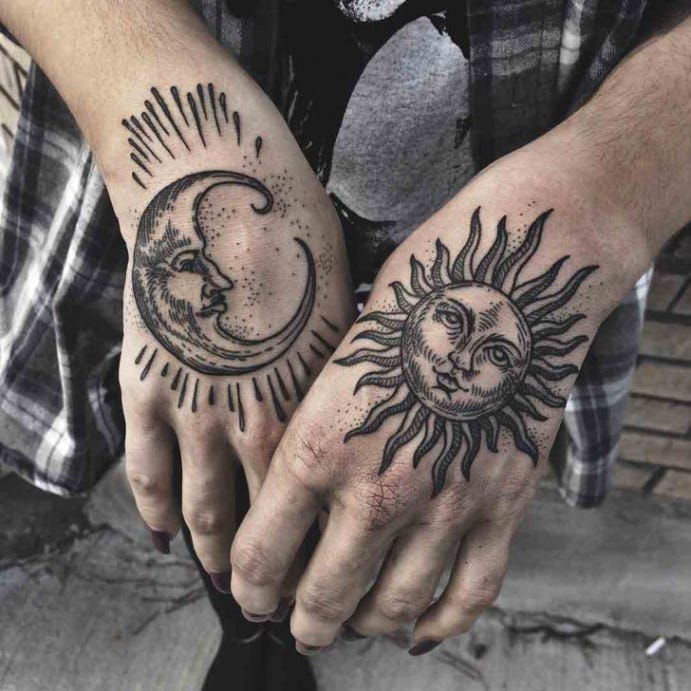 Sun Moon Tattoo | Best Tattoo Ideas Gallery - moon and sun traditional tattoobr /
