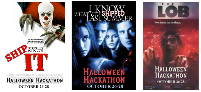 halloween movie posters for hackathon