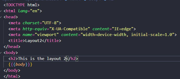 Example layout 2 basic HTML structure adding some info