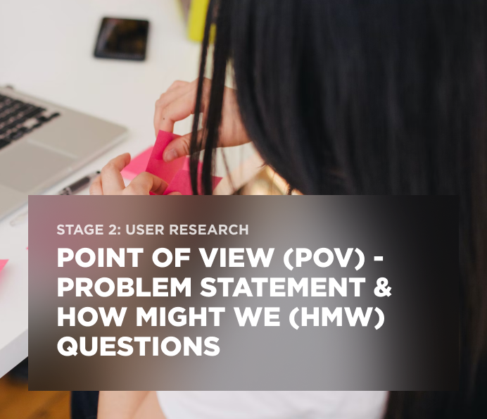 Stage 2: User Research — Point of view (POV) — Problem statement & How might we (HMW) questions