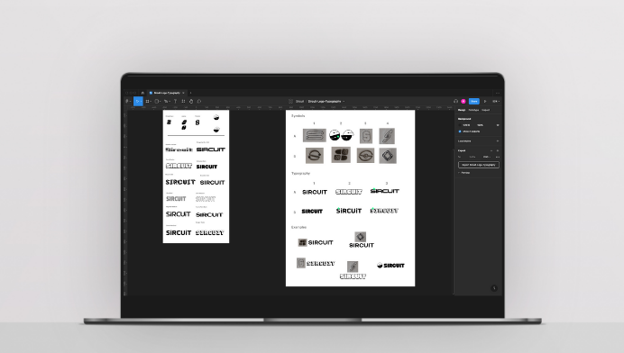 Image of sketches presented with typography options