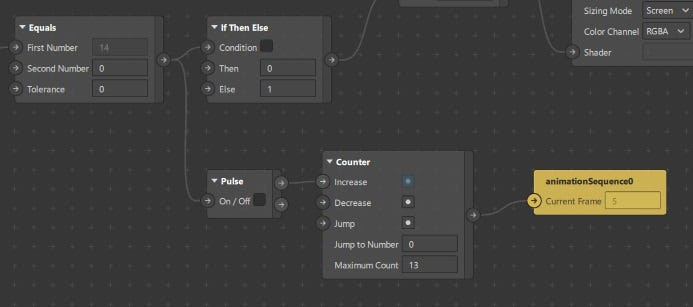 Syncing our grain animation sequence with the frame updates