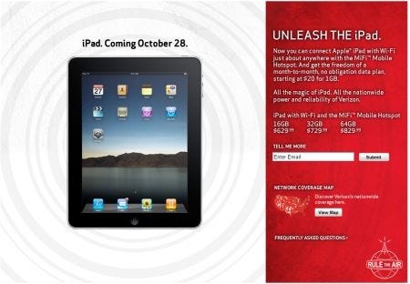 iPad at Verizon