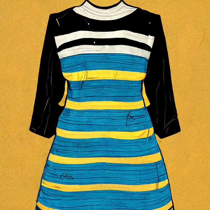 A digital drawing of a dress