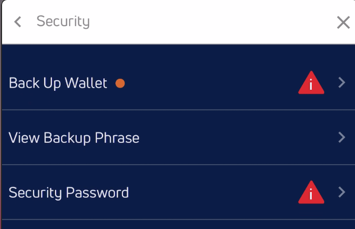 jaxx wallet app backup wallet option