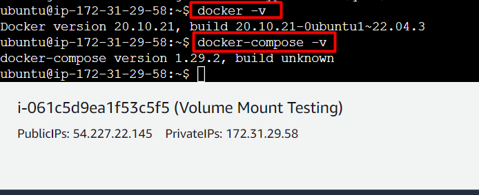 Configuring EBS Volume for Docker Compose Database Data Persistence on Ubuntu EC2 Instance install docker & docker-compose