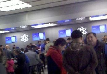 Late Night Crowd at The Apple Store, Fifth Avenue New York City