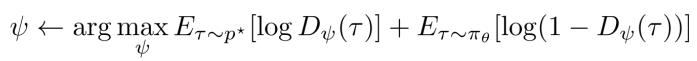 Loss function of the discriminator in inverse EL