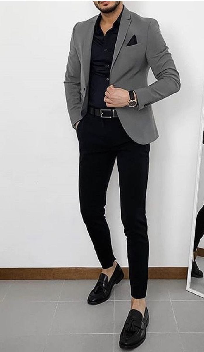 This is how a blazer suit looks like