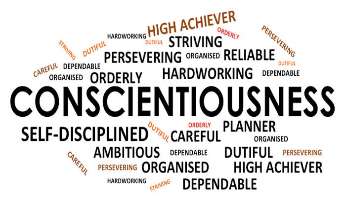 Conscientiousness synonyms bunched up