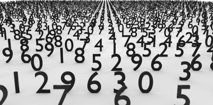 Rows and rows of numbers standing on the ground
