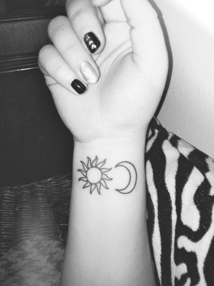 9+ Small Sun Tattoos Designs And Ideas - tiny moon and sun tattoobr /
