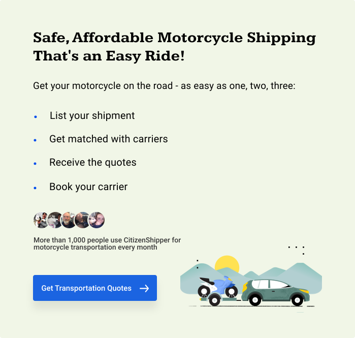 Safe, Affordable Motorcycle Shipping