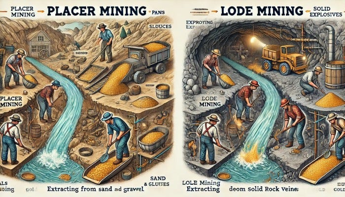 Differences Between Placer and Lode Mining. ChatGPT. Joshua D Glawson.