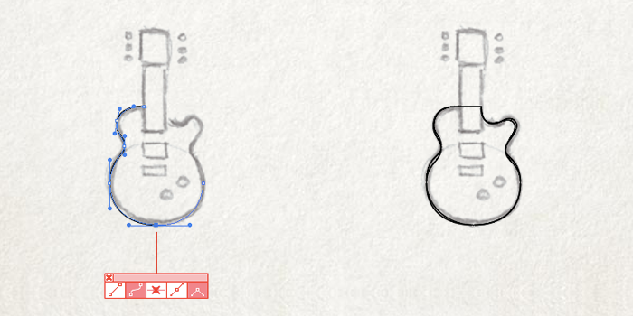 Guitar Sketch with VectorScribe and InkScribe