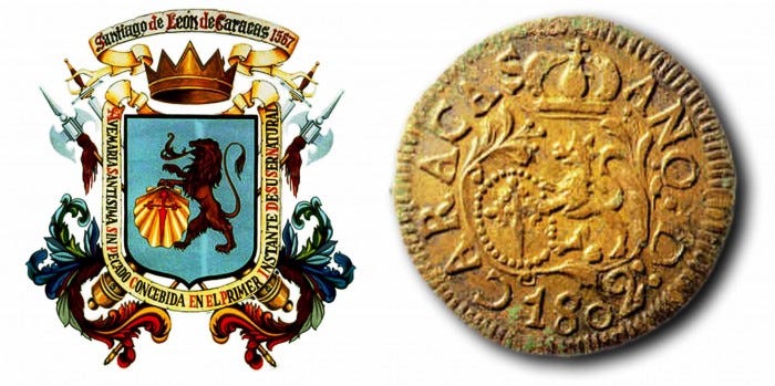 El Escudo de Venezuela en nuestras monedas. Capitanía General de Venezuela | 1777-1811